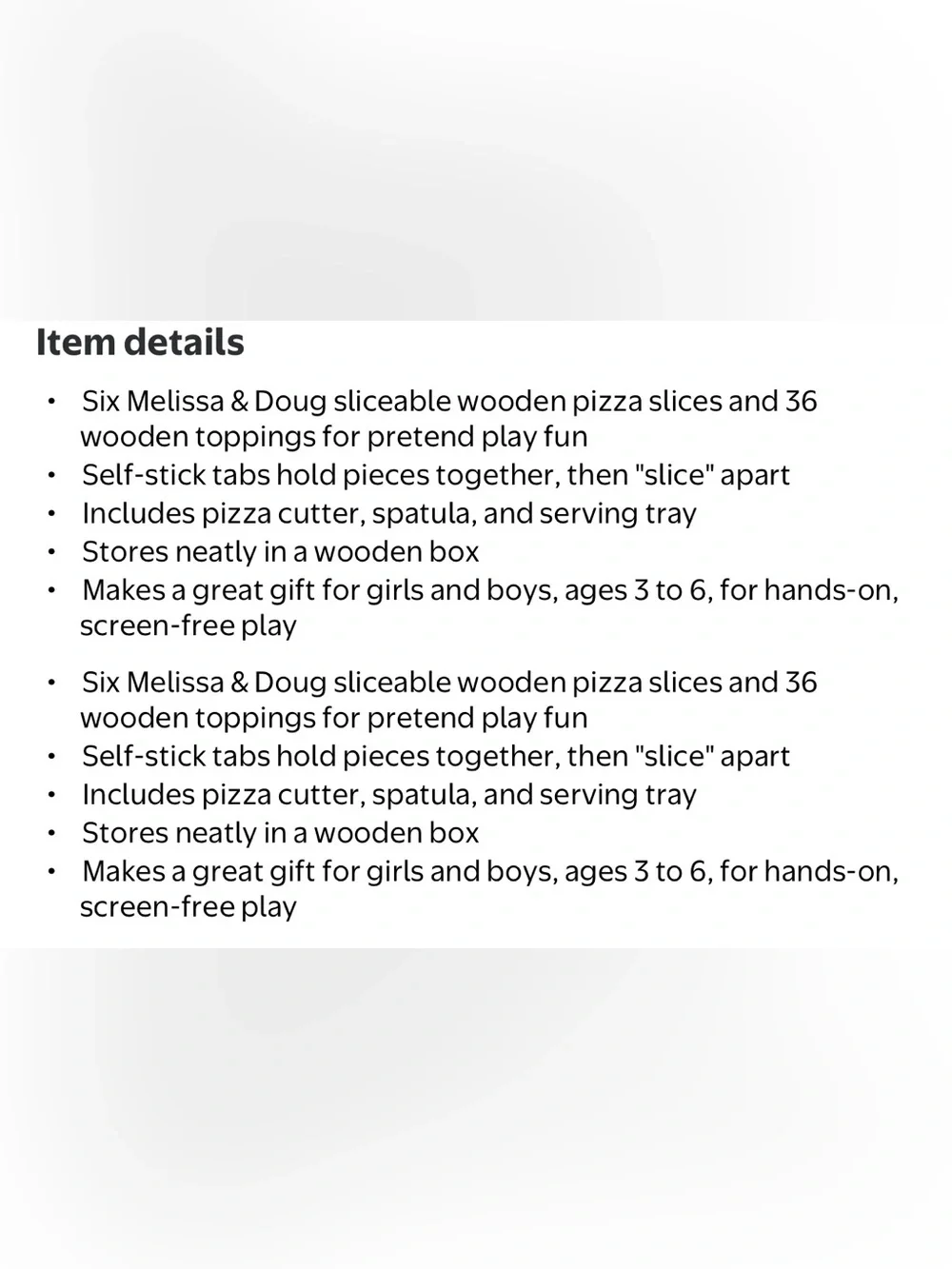 Melissa & Doug Wooden Pizza Play Set - Green and Red NEW!!